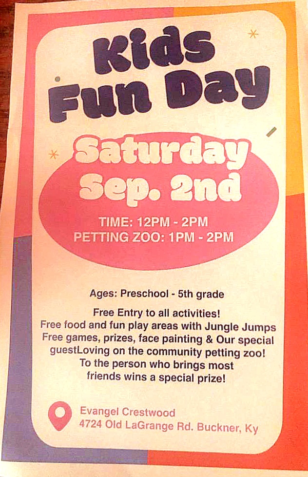 Evangel Crestwood Church Kids Fun Day Oldham County KY Tourism