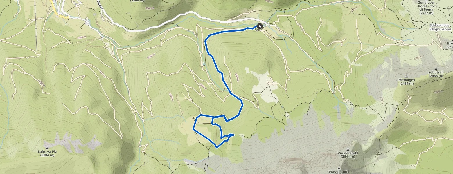 Adolf Munkel Trail Map Adolf Munkel Weg 35 Gschnagenhardt Alm Itinerario ad anello da St