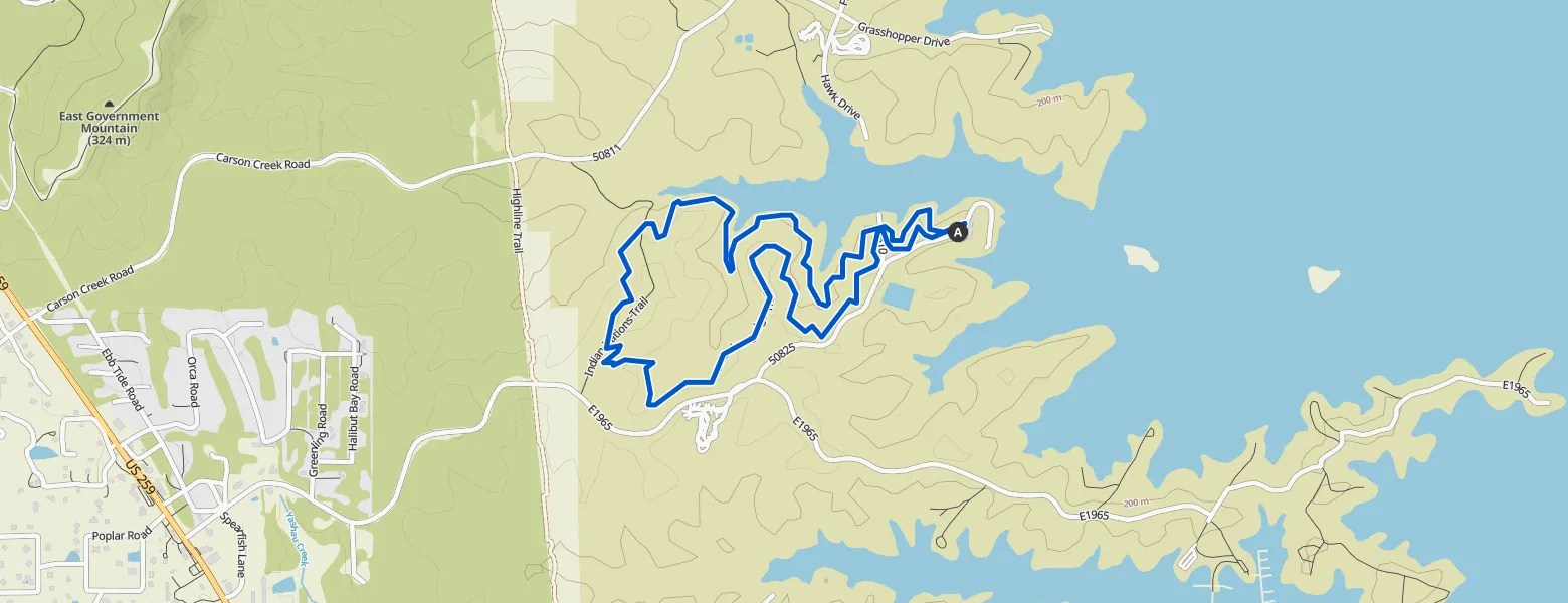 Lakeview Lodge Trail loop — Beavers Bend State Park hike Komoot
