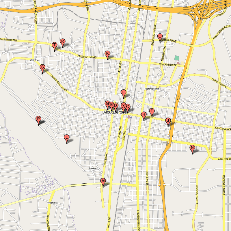 Albuquerque Map Tourist Attractions
