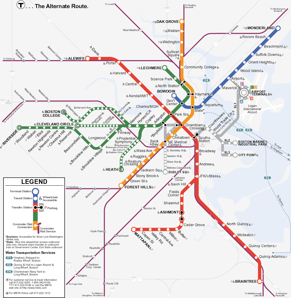 Boston Metro Map - ToursMaps.com