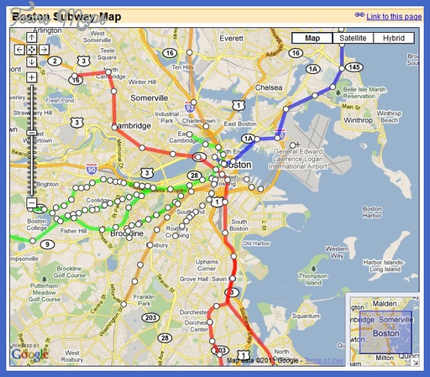 Boston Subway Map - ToursMaps.com