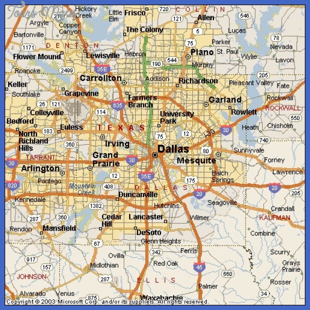Les Défis De Visiter Dallas Dallas Map