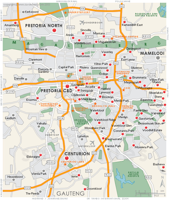 Pretoria Metro Map