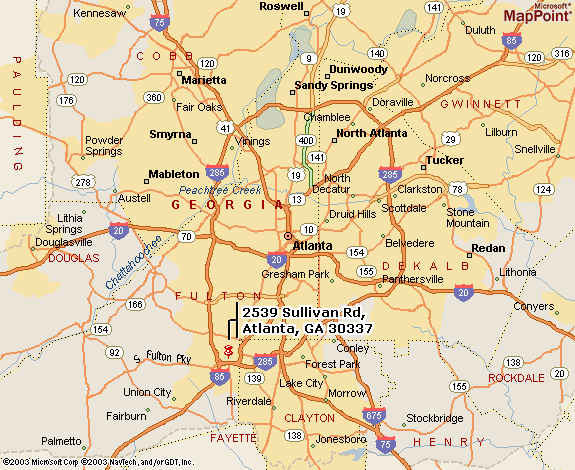 Map Of Cities Near Atlanta Ga Atlanta Map