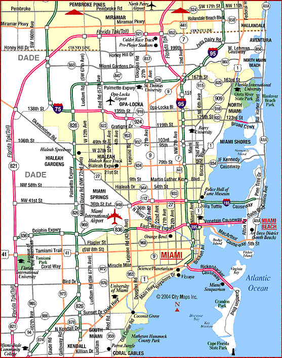 Miami Metro Map Pdf Miami Metro Map