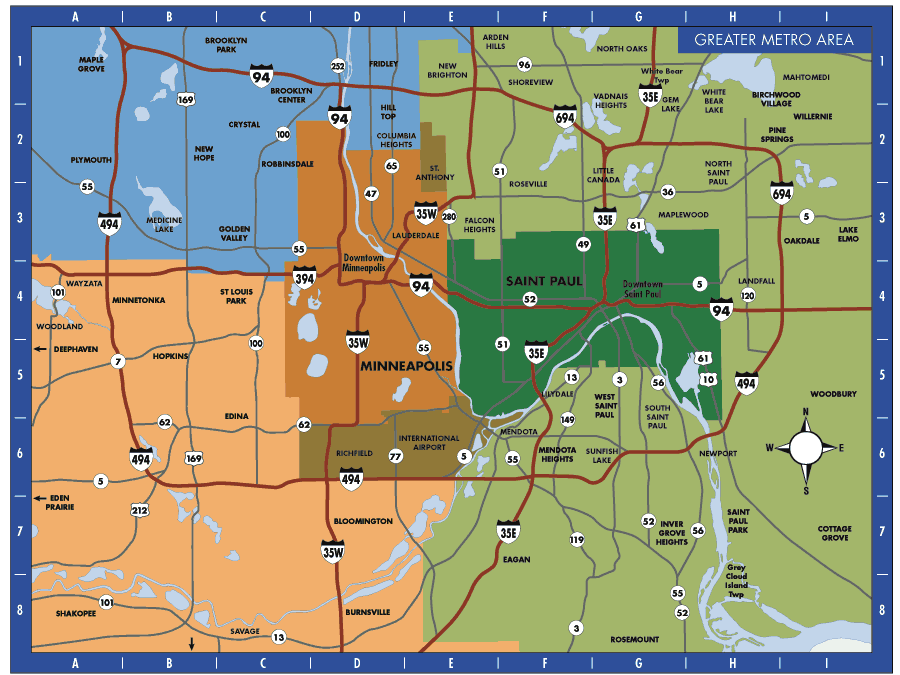St. Paul Metro Map - ToursMaps.com
