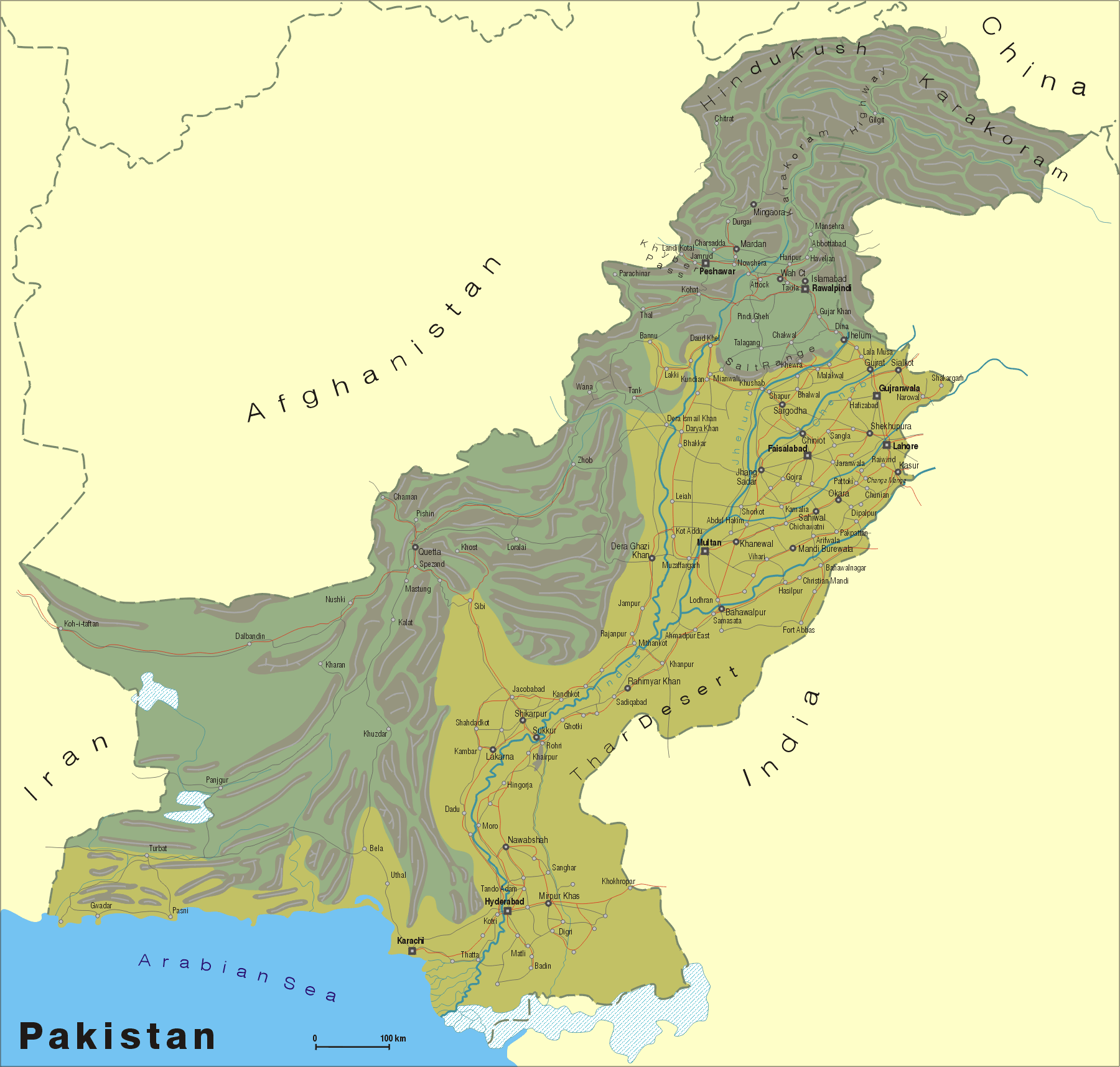 Real Map Of Pakistan Pakistan Map