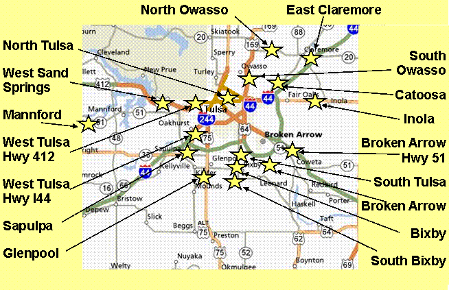 Tulsa Metro Map