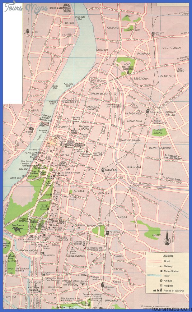 Kolkata Map Tourist Attractions