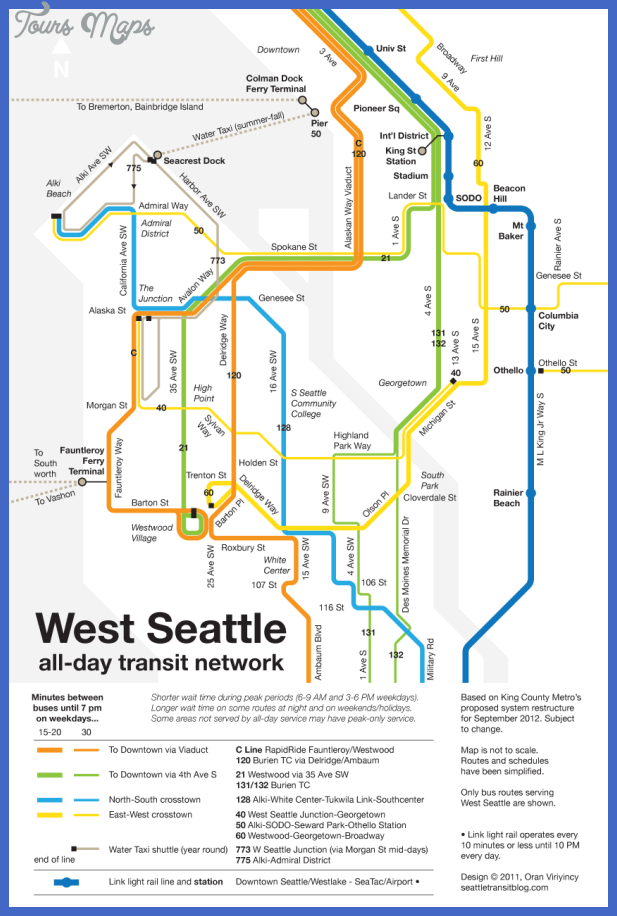 Seattle Public Transportation Map Seattle Subway Map