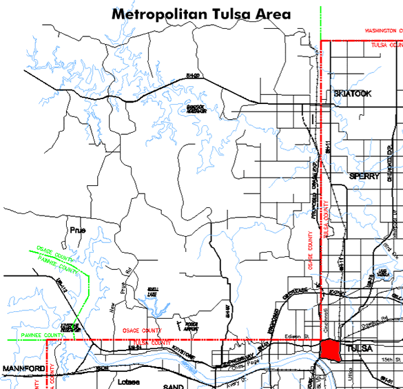 Tulsa Metro Map