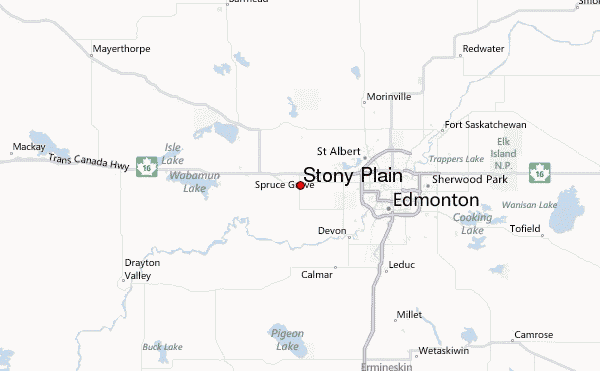 STONY PLAIN MAP EDMONTON