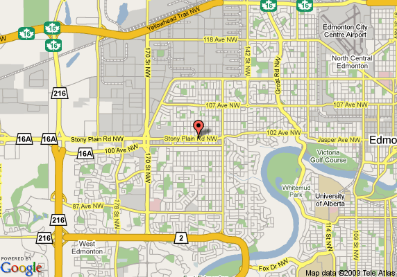 STONY PLAIN MAP EDMONTON