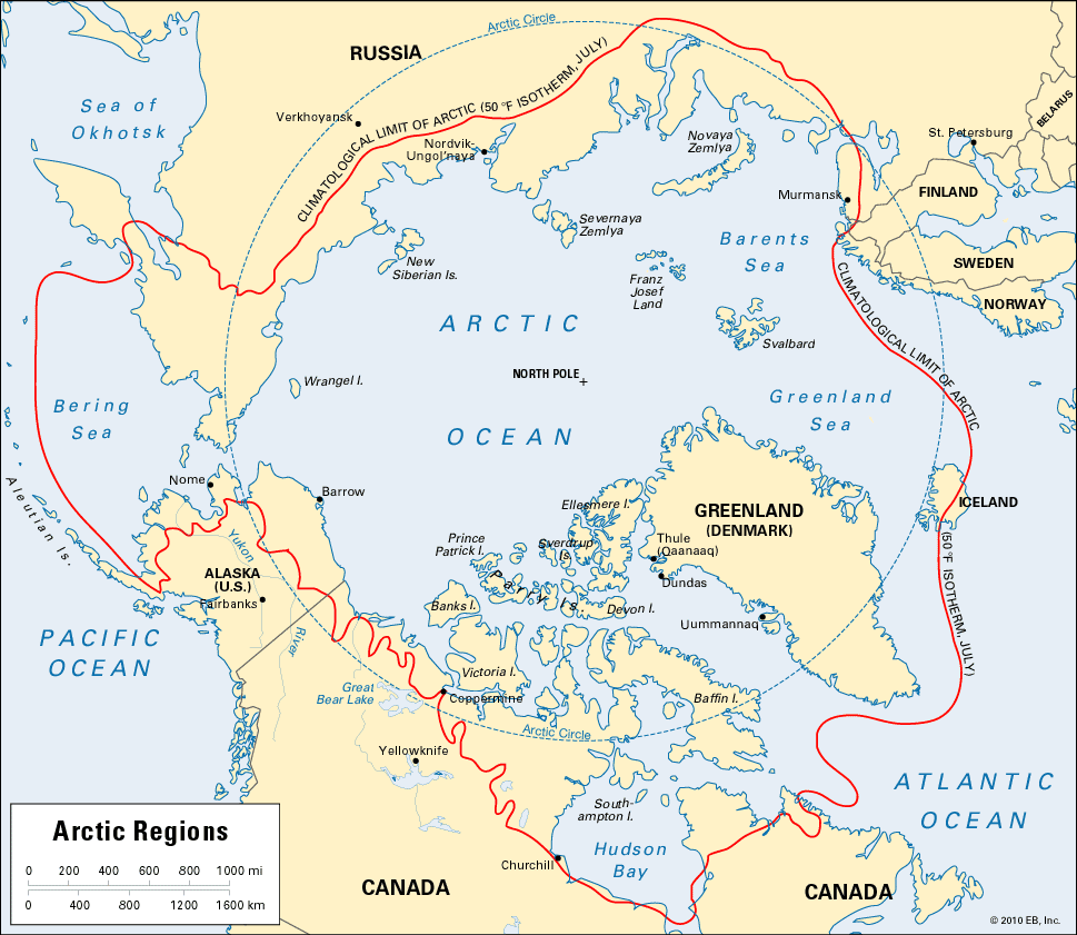 Map Of The Arctic