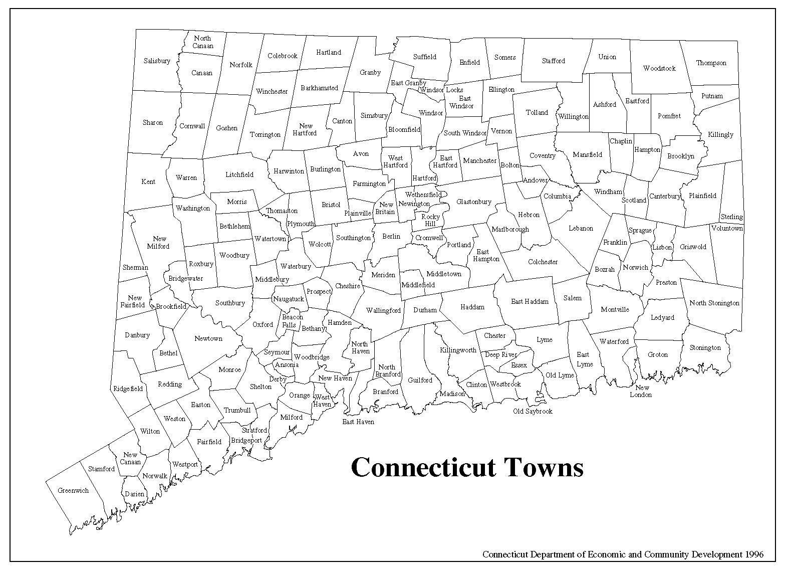 Northeast Connecticut Map