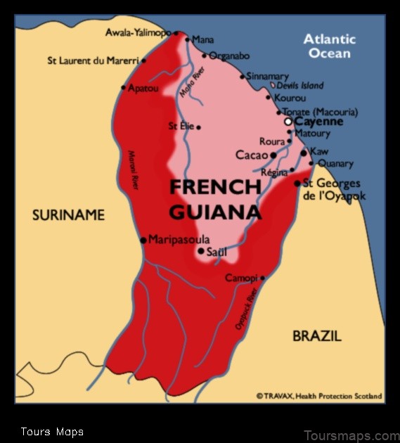 French Guiana A Map and Guide
