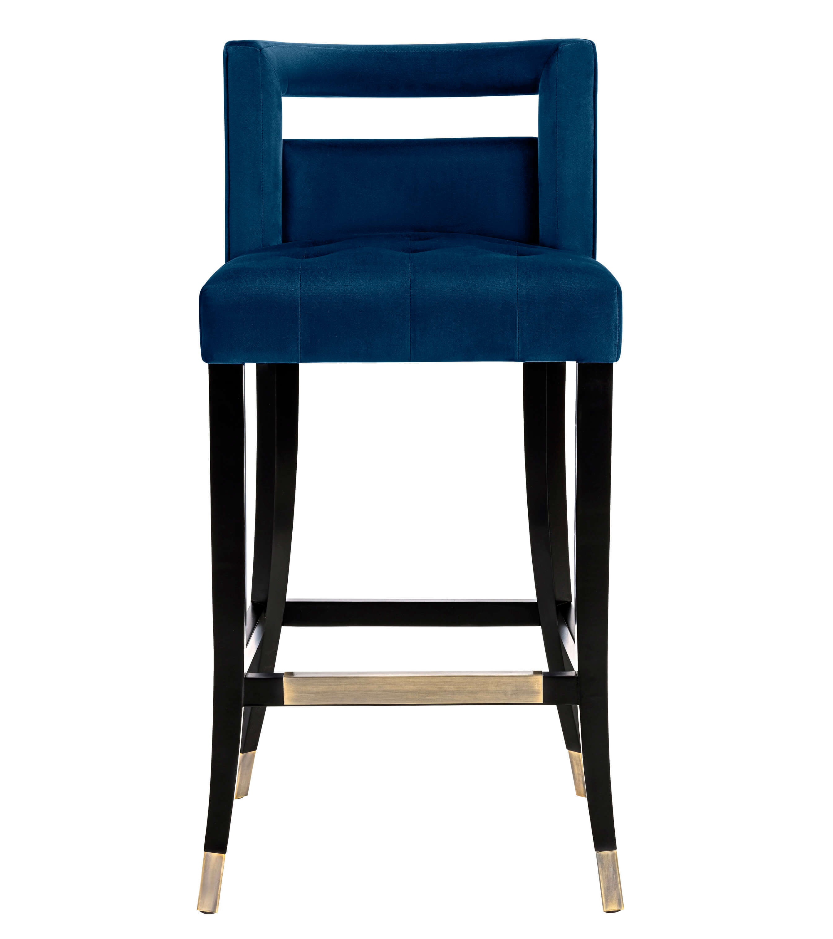 Hart Navy Velvet Bar Stool TOV Furniture