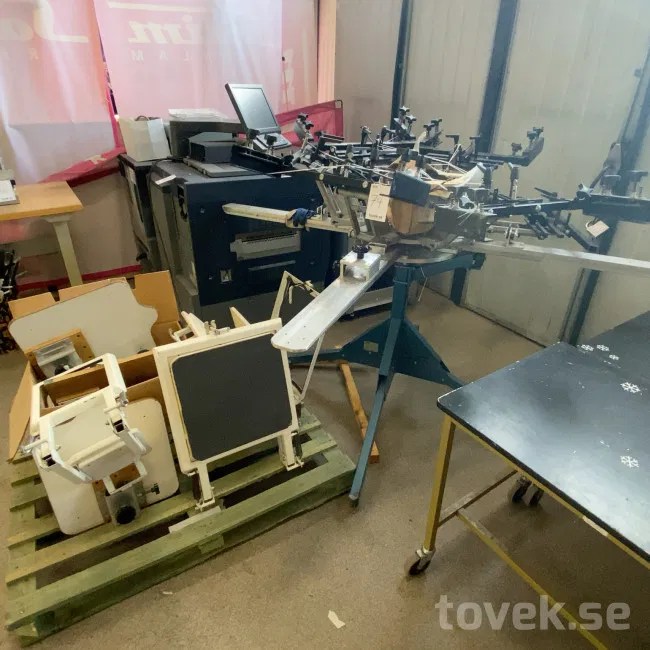 Manuel screentryckskarusell HIX Corporation, modell Rotary Base