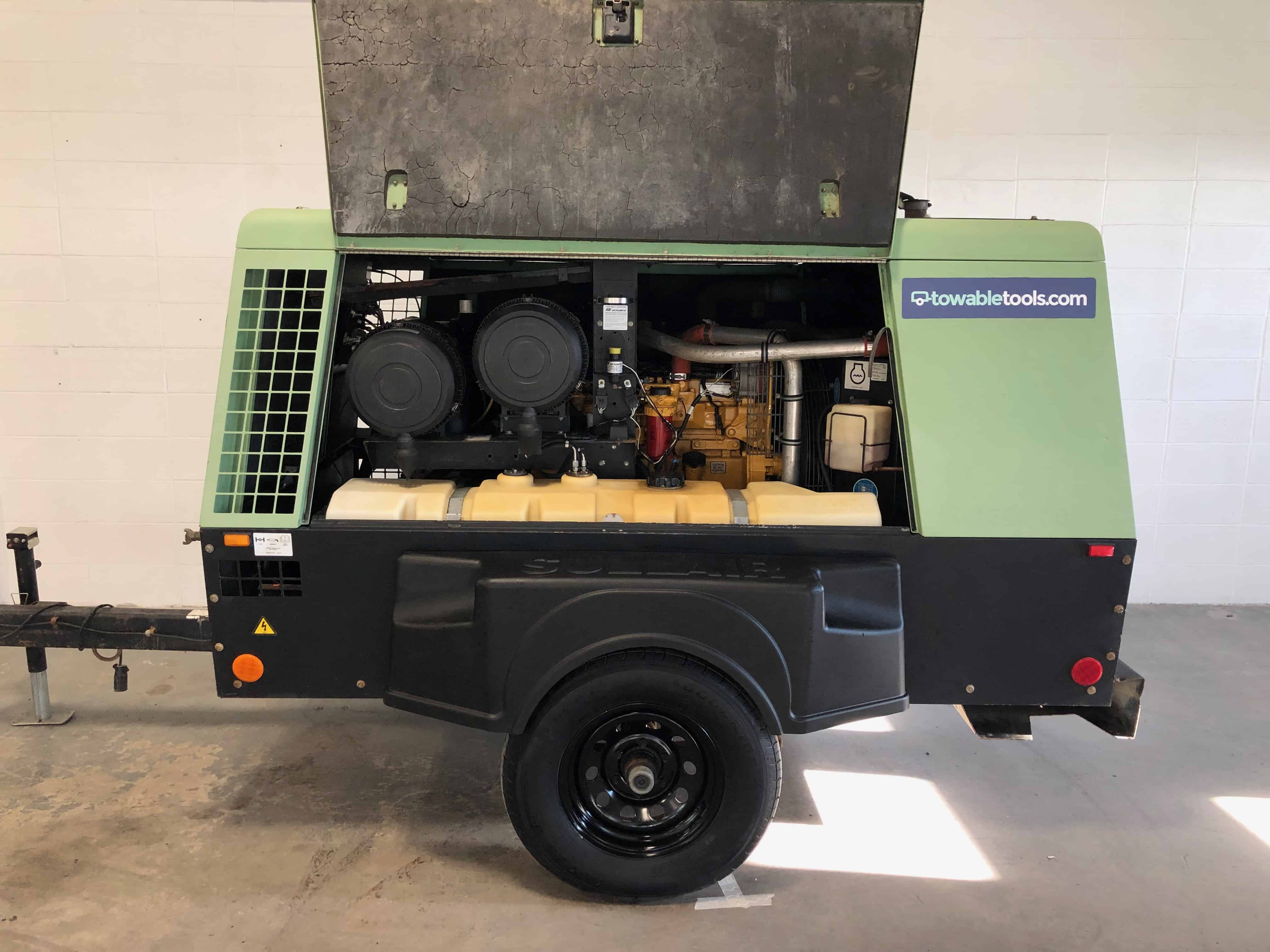 Sullair 375 CFM Portable Diesel Air Compressor For Sale Towable Tools