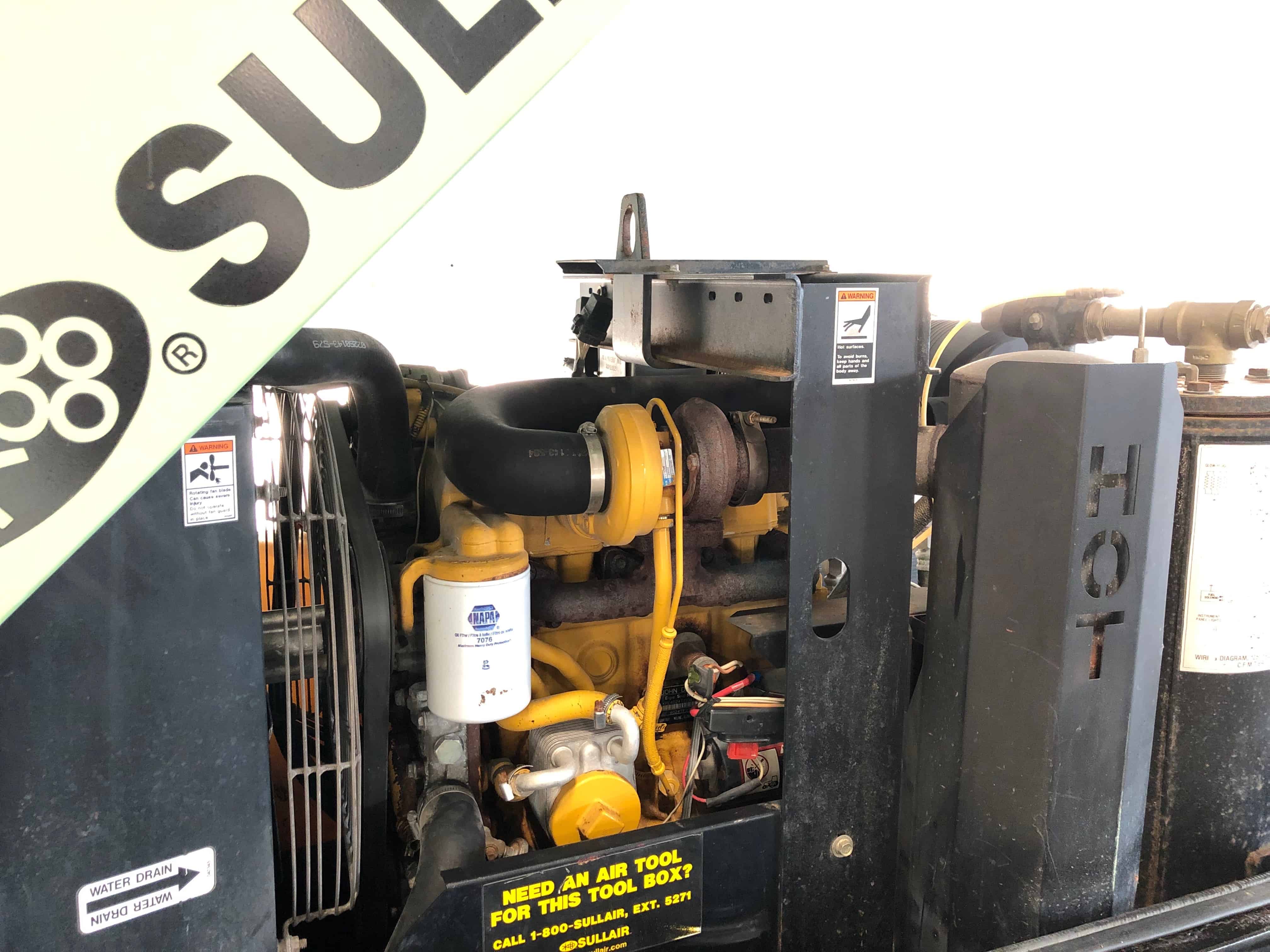 Sullair 185 CFM Portable Diesel Air Compressor For Sale - Towable Tools