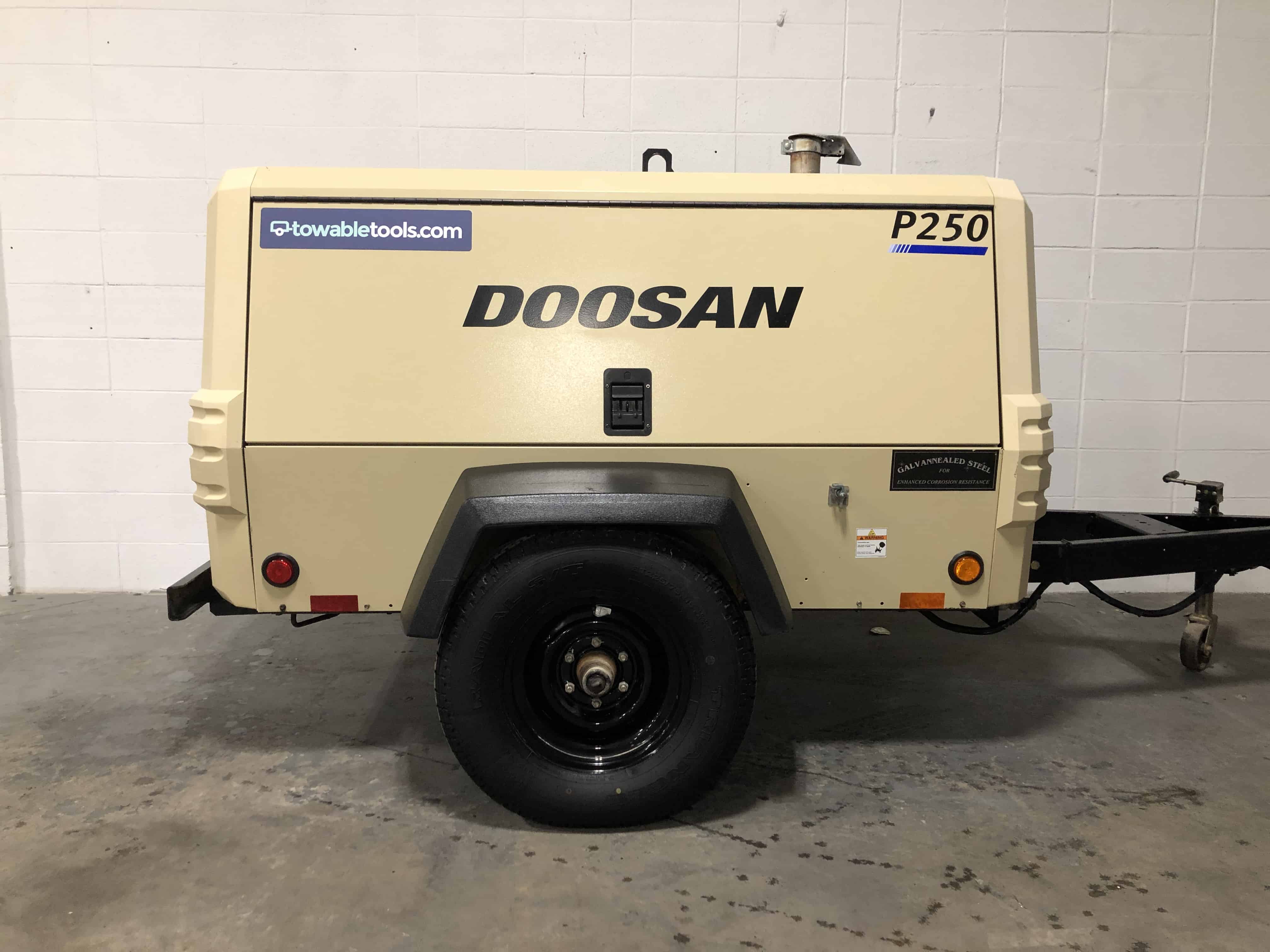 Doosan P250 Air Compressor For Sale Used 2014 Diesel Towable Tools