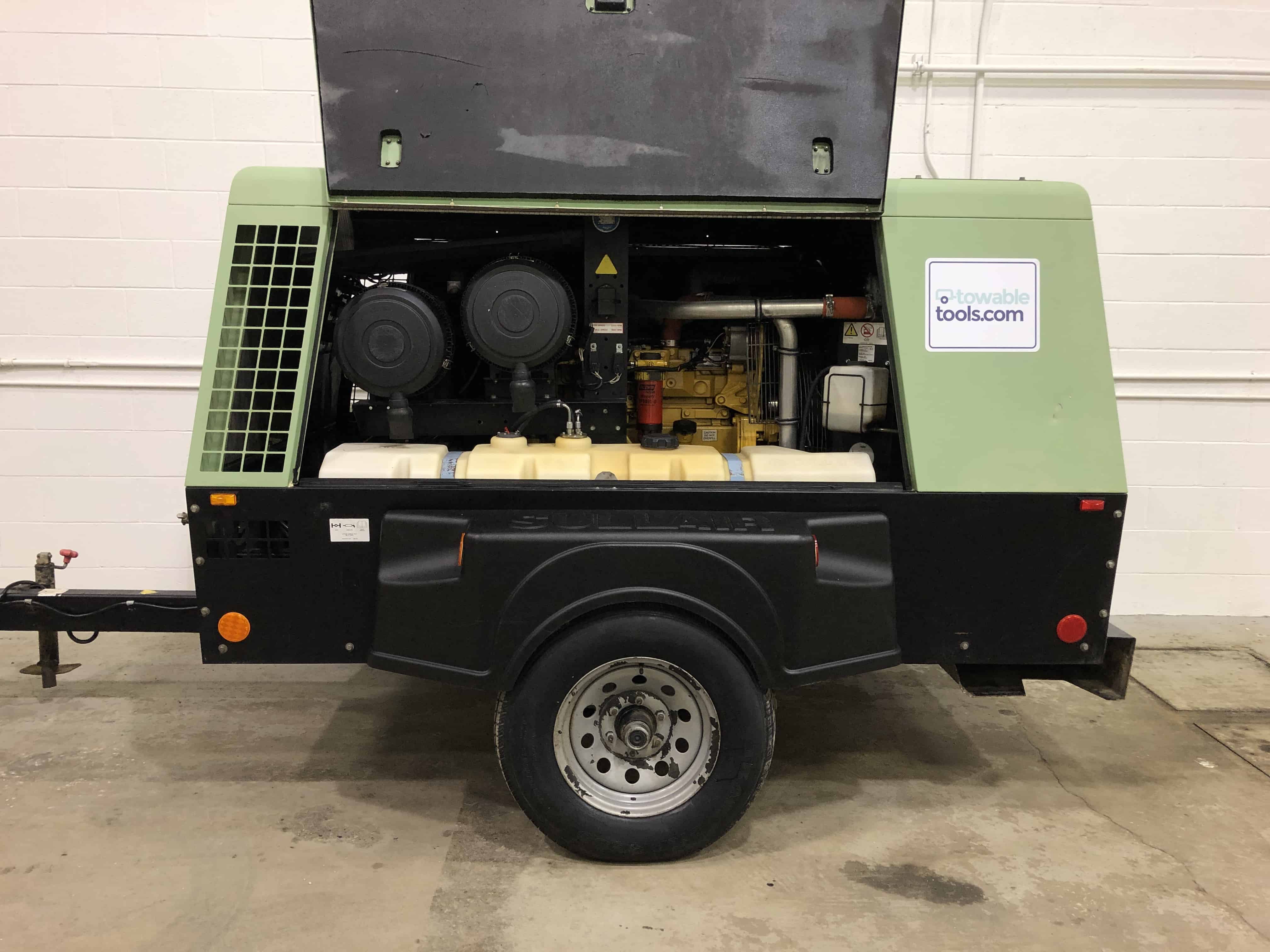 375 CFM Used Sullair Diesel Compressor For Sale Towable Tools