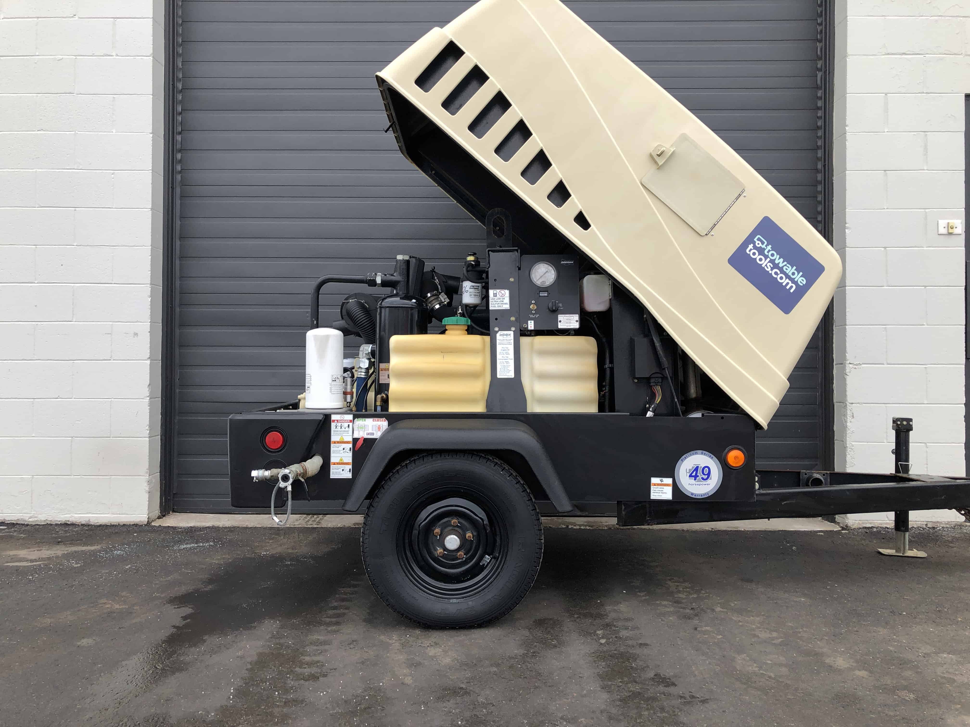 Doosan C185 portable air compressor for sale used 185 cfm Towable Tools