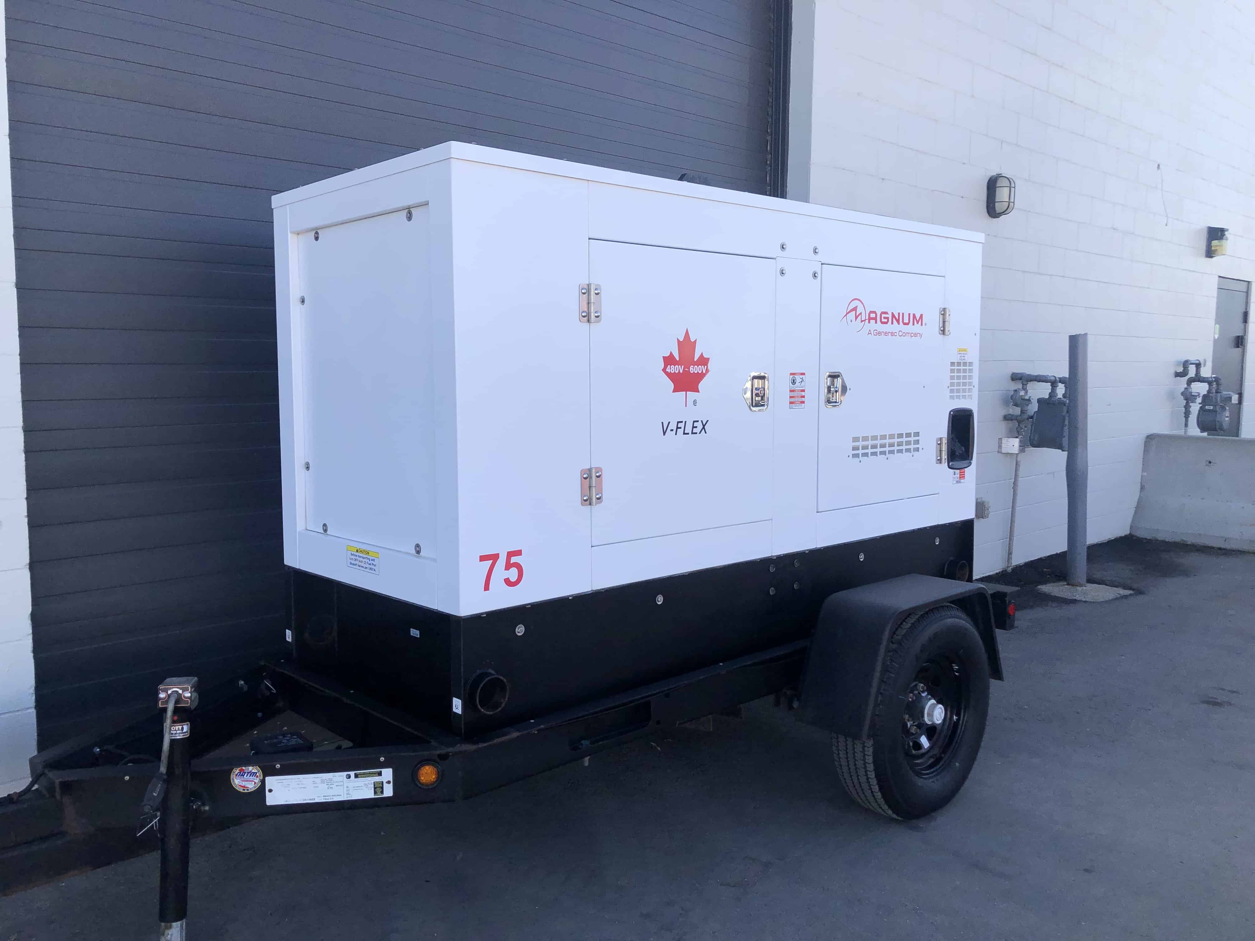 Used Magnum (Generac) MMG75 58 KW Diesel Generator Towable Tools