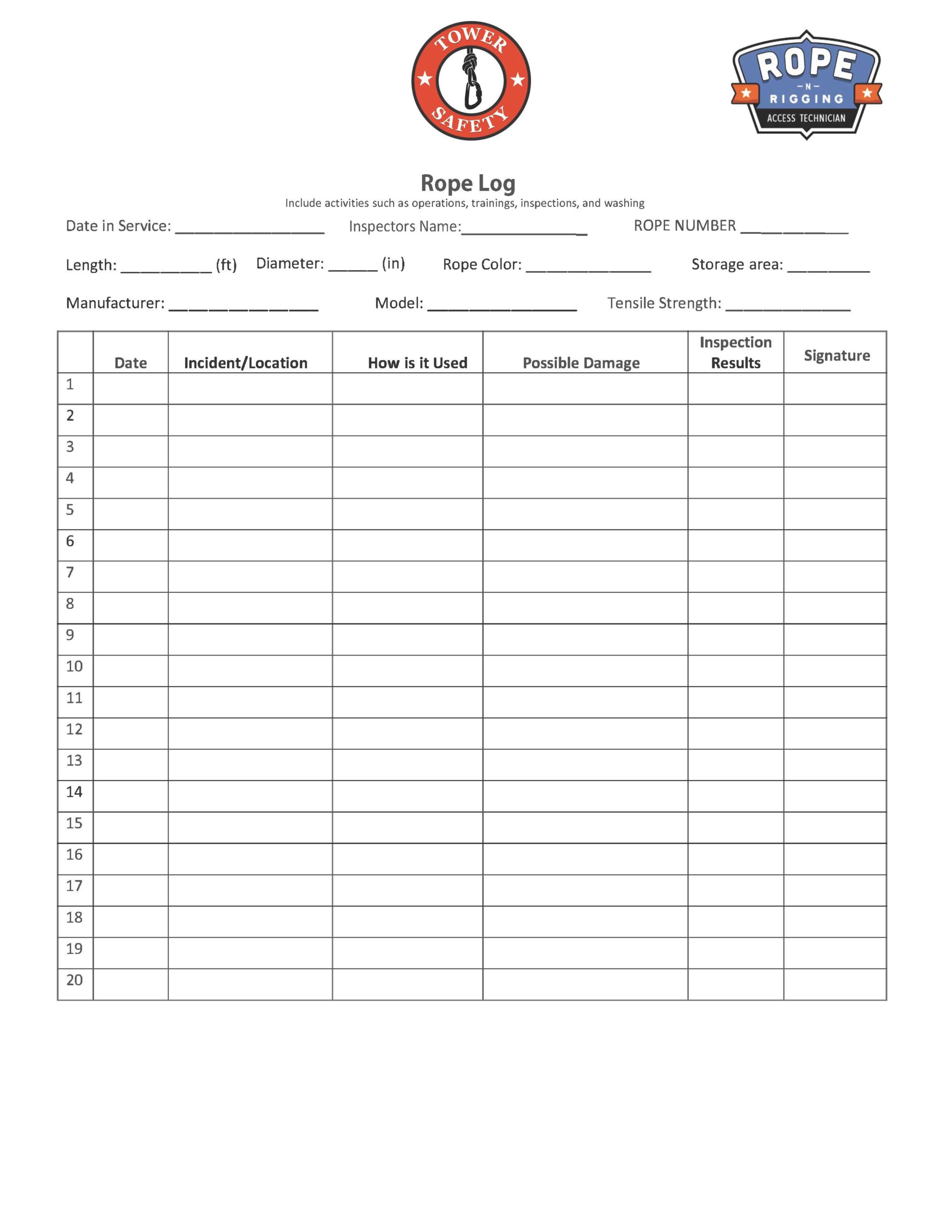 Tower Safety Rope Log Tower Safety Training