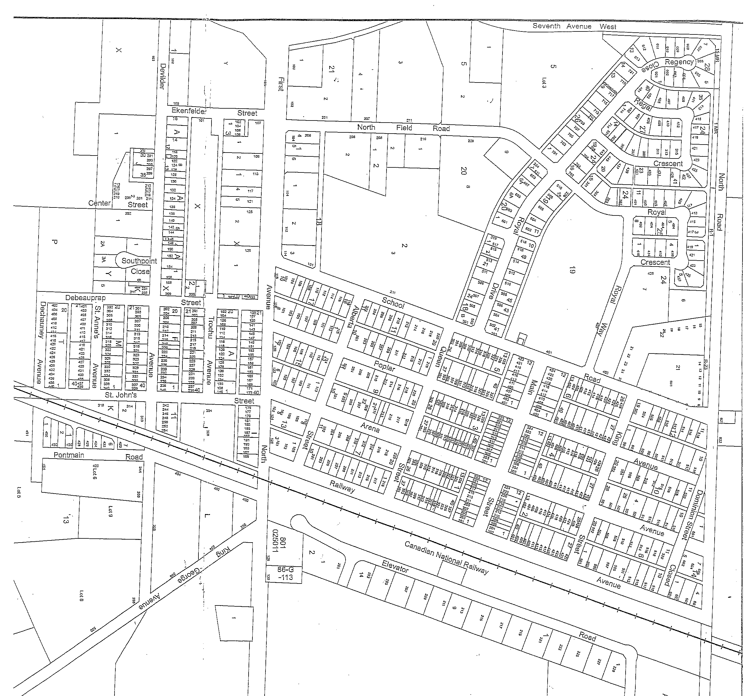 Civic Map Town of Trochu