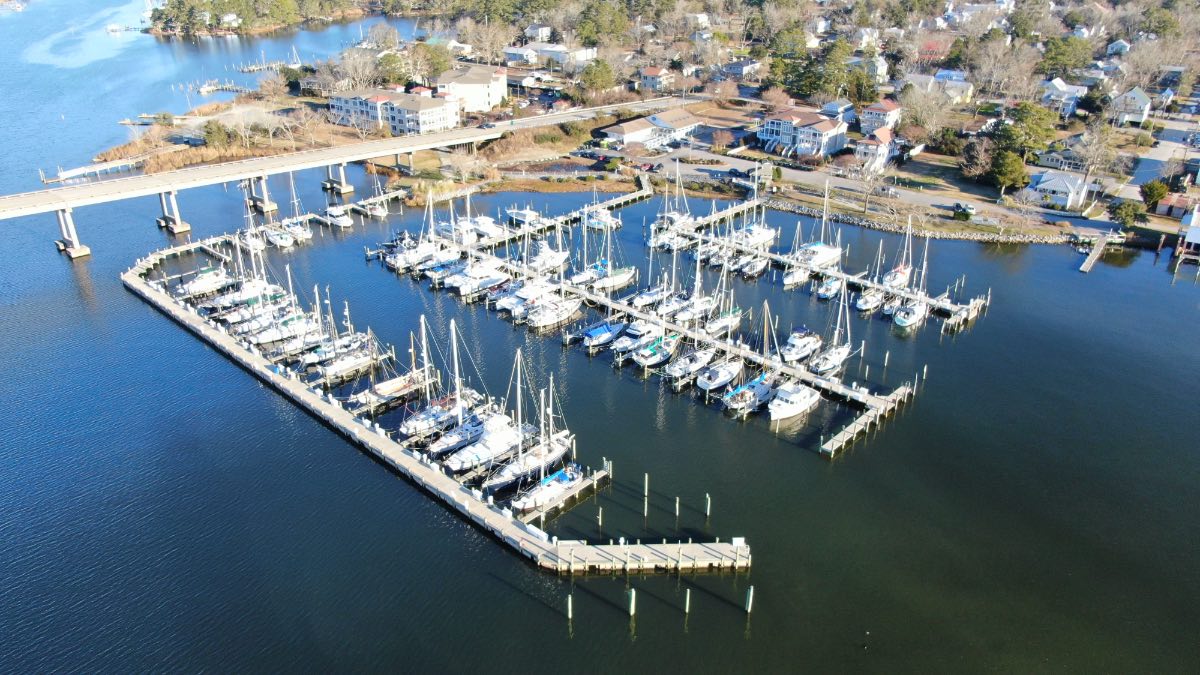 Oriental Harbor Marina Drone View