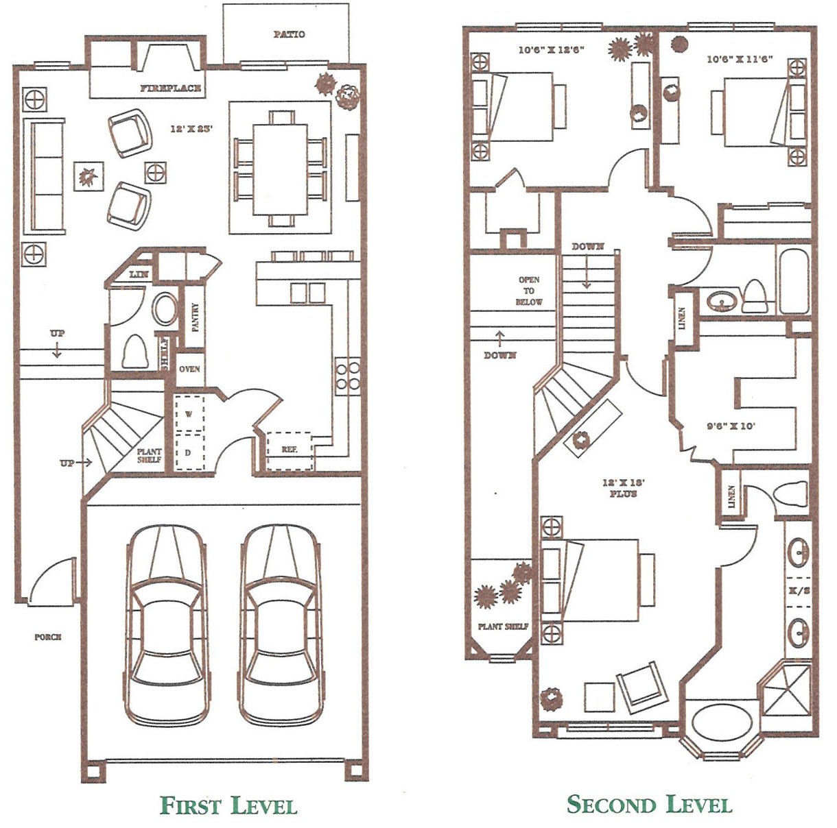 Features and Floorplans Townhomes of Addison