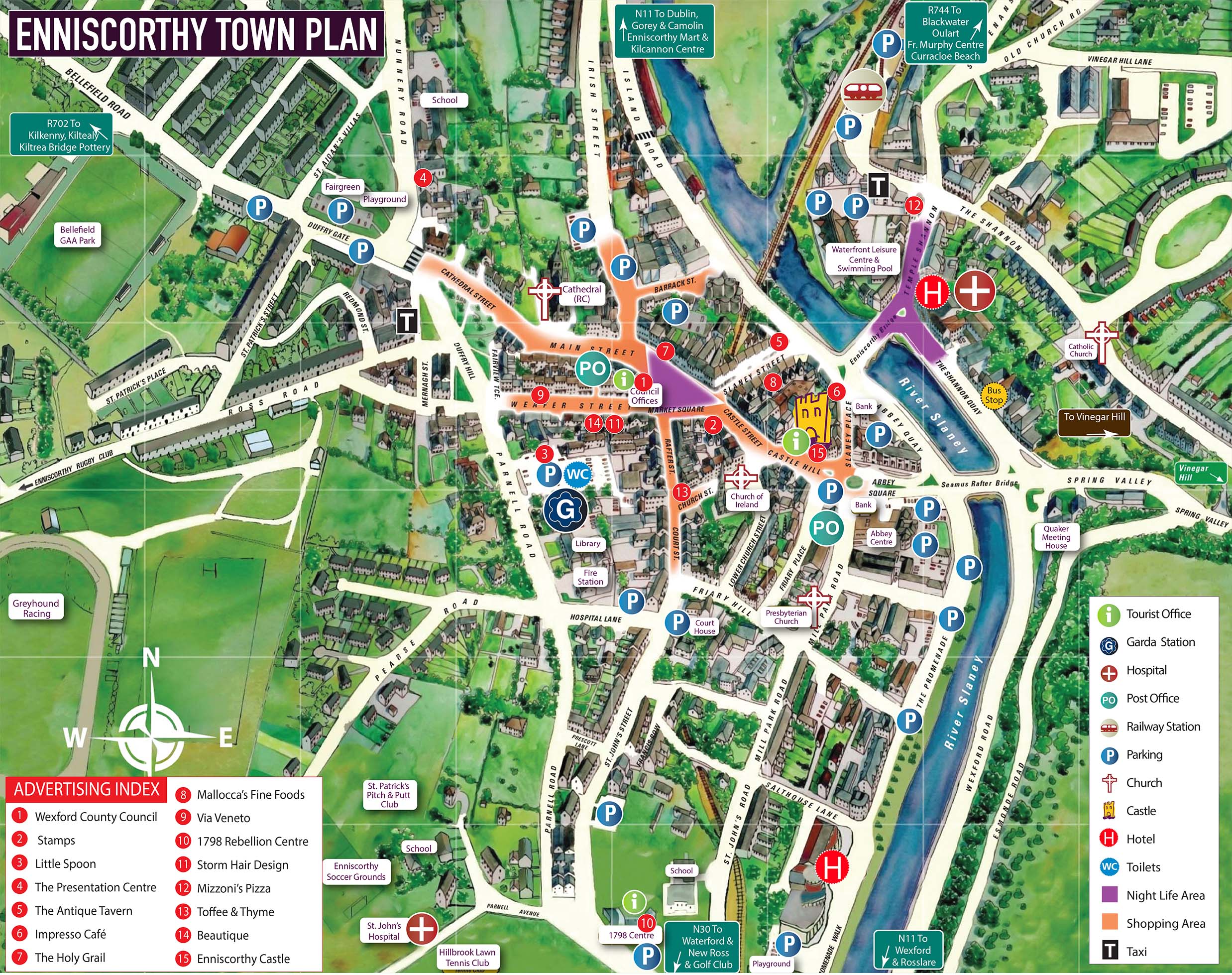 Enniscorthy Town Map Town Maps