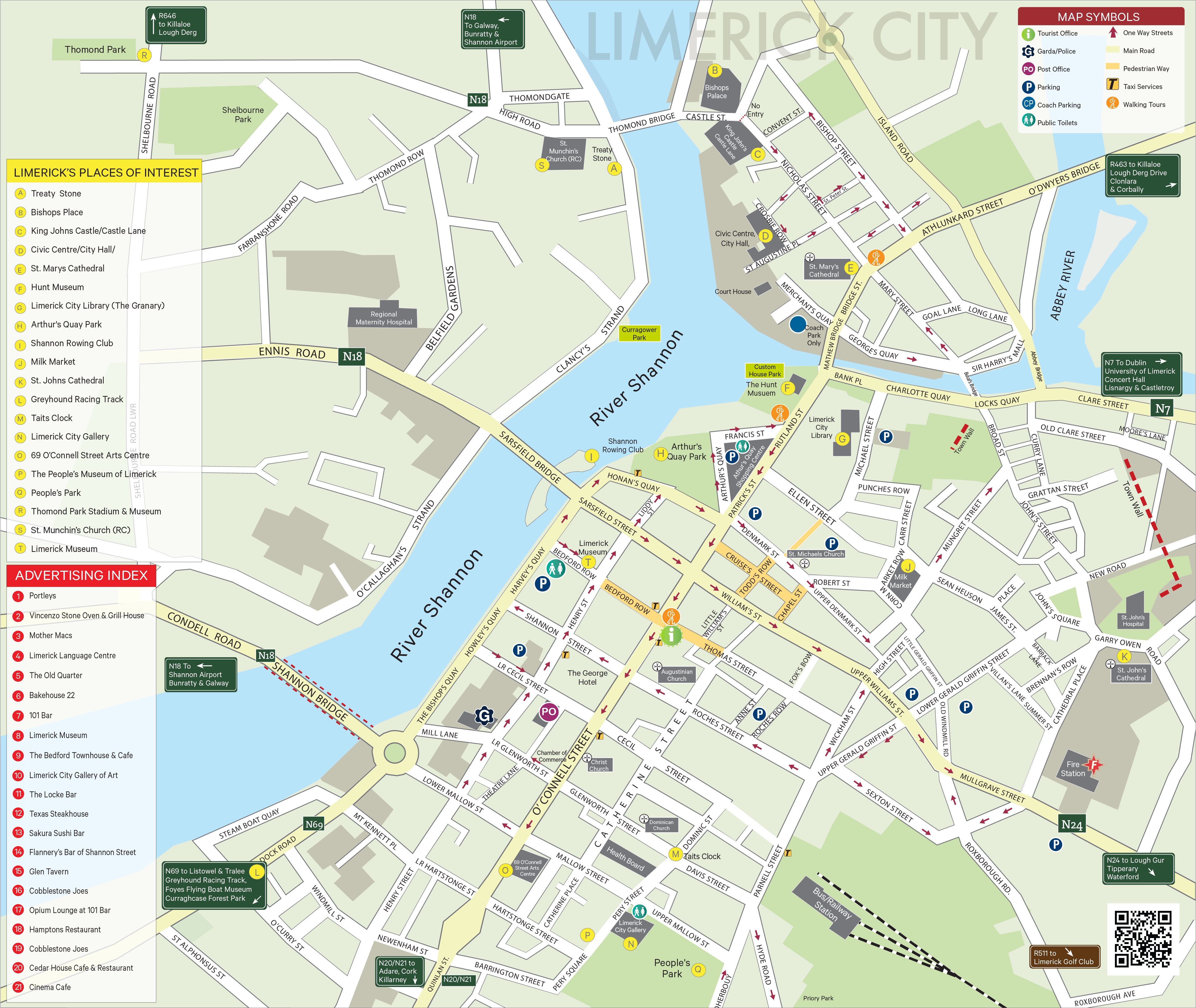 Limerick City Map Town Maps