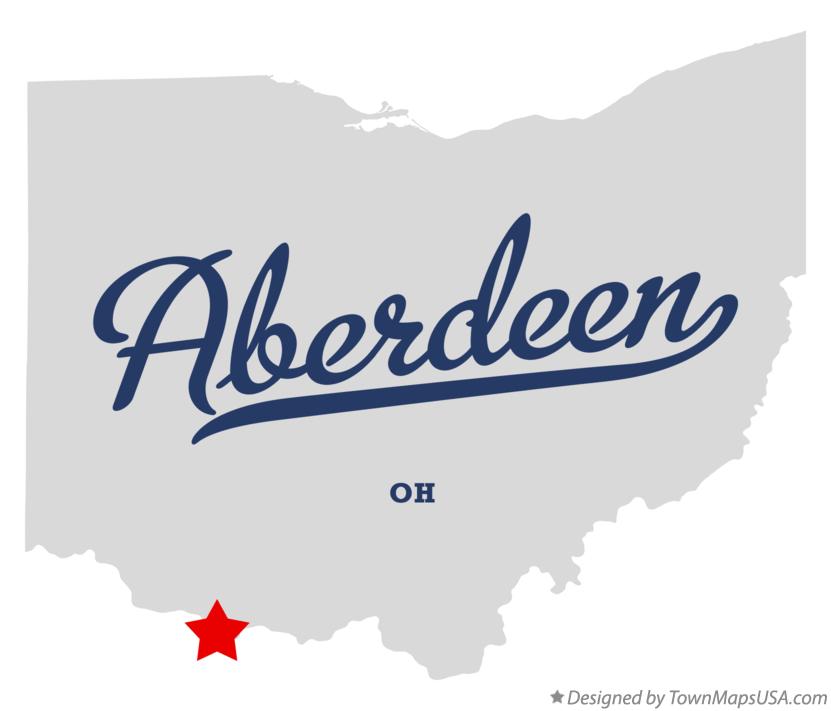 Map of Aberdeen, OH, Ohio