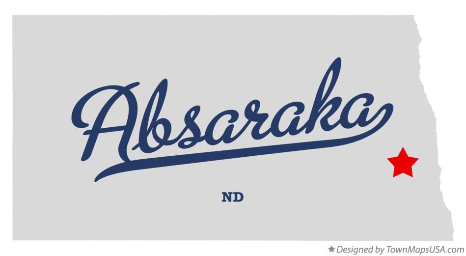 Map of Absaraka, ND, North Dakota