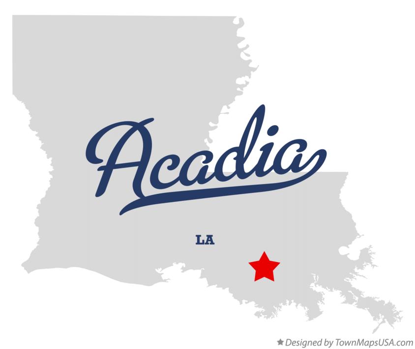 Map of Acadia, LA, Louisiana