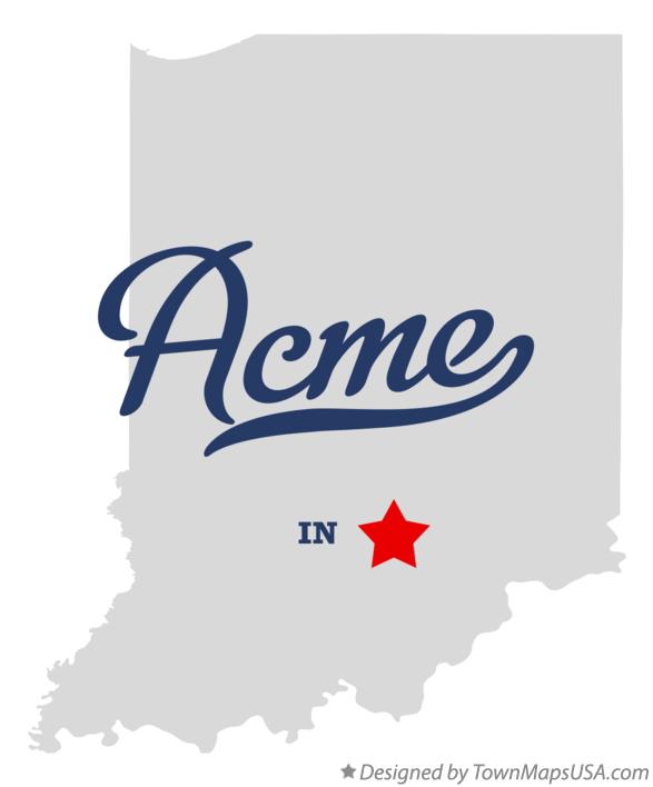 Map of Acme, IN, Indiana