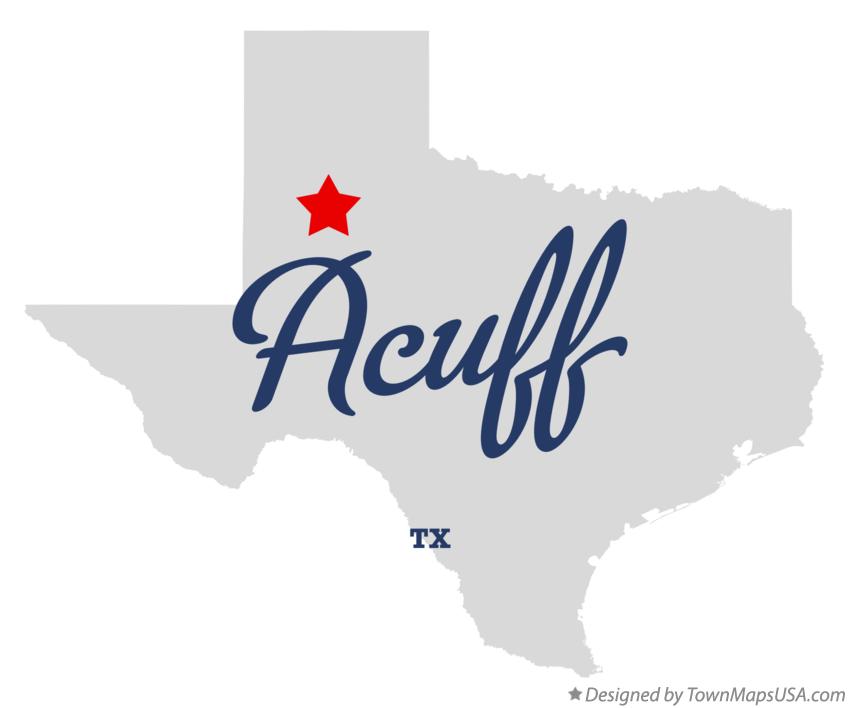 Map of Acuff, TX, Texas
