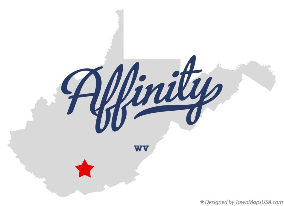 Map of Affinity, WV, West Virginia