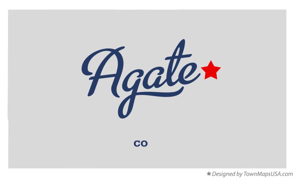 Map of Agate, CO, Colorado