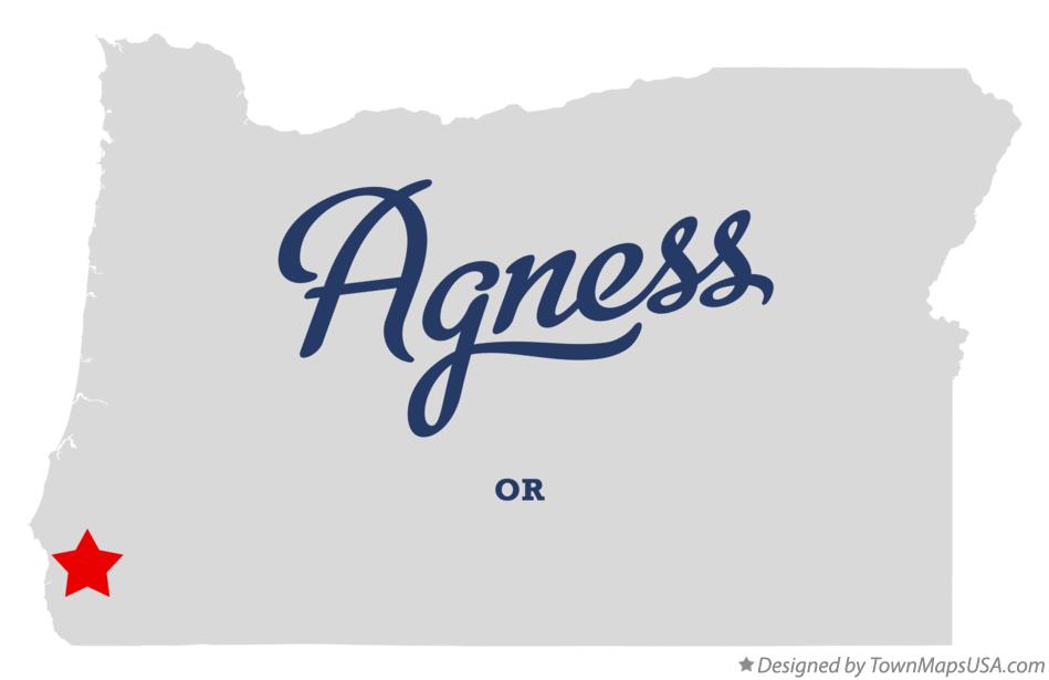 Map of Agness, OR, Oregon