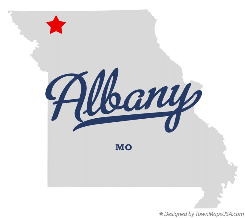 Map of Albany, MO, Missouri