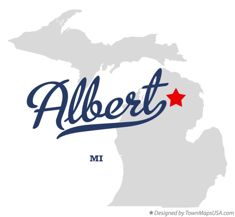 Map of Albert, MI, Michigan