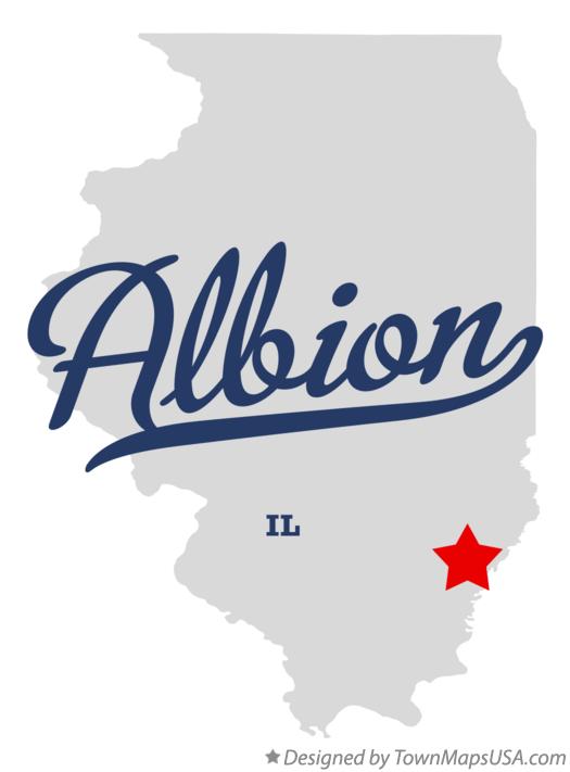 Map of Albion, IL, Illinois