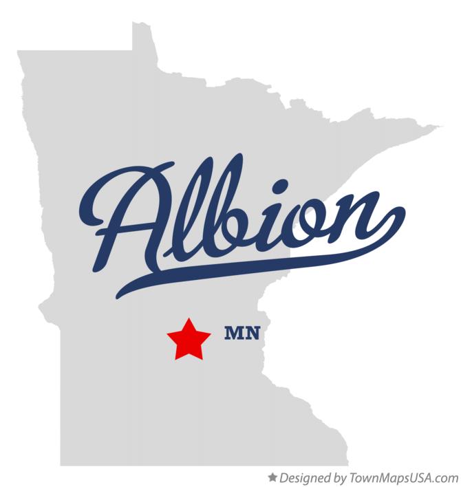 Map of Albion, MN, Minnesota