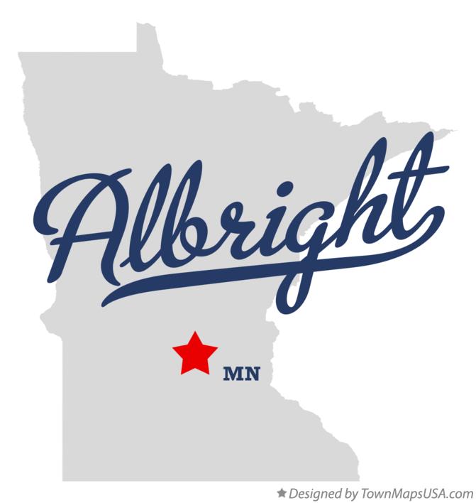 Map of Albright, MN, Minnesota