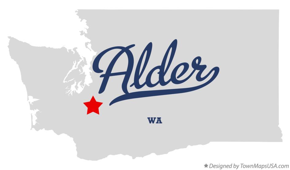 Map of Alder, WA, Washington