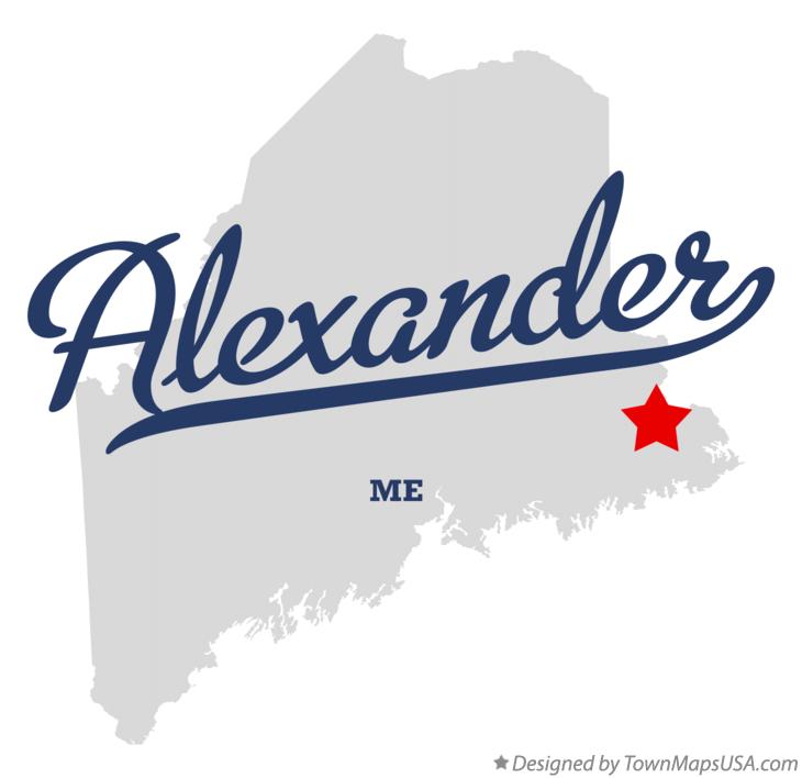 Map of Alexander, ME, Maine